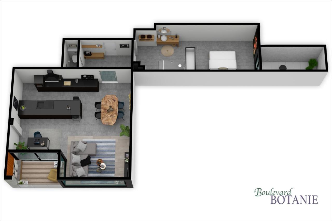 Boulevard Botanie City Apartment With Parking Хасселт Экстерьер фото